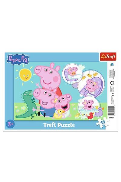 Trefl Παζλ 15 τεμαχίων με κορνίζα - Η χαριτωμένη Πέππα το Γουρουνάκι