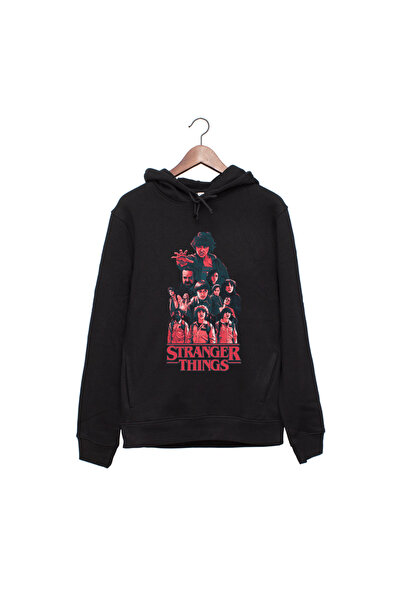 Kartier Hanorac negru unisex Stranger team