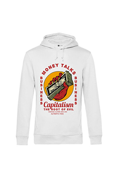 Kartier Hanorac alb unisex Money talks