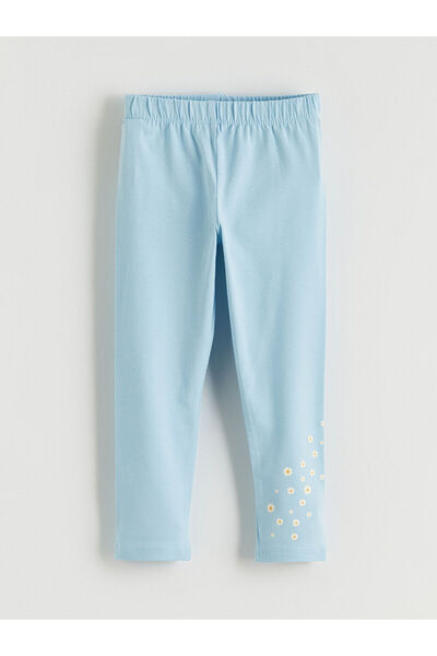 LC Waikiki Özmarka New Season Elastic Waist Floral Girls' Leggings