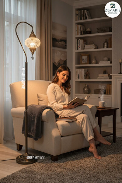 ZEM ARİS HEDİYELİK El Yapımı Otantik Mozaik Dekoratif Modern Lambader Büyük C...