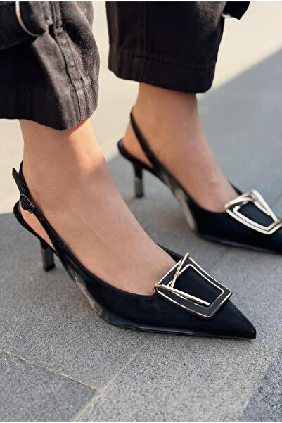 I Love Shoes تالفين ستيليتو أسود من الساتان