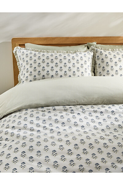 Marks & Spencer %100 Pamuk Çiçekli Fırfırlı Nevresim Takımı