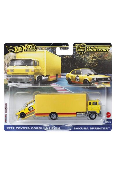 HOT WHEELS Transportator Sakura Sprinter cu masinuta Toyota Corolla Levin, Sc...