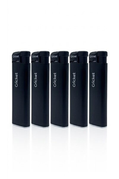 Cricket Siyah Renkli Orjinal Boy - Manyetolu Çakmak 5'li SET
