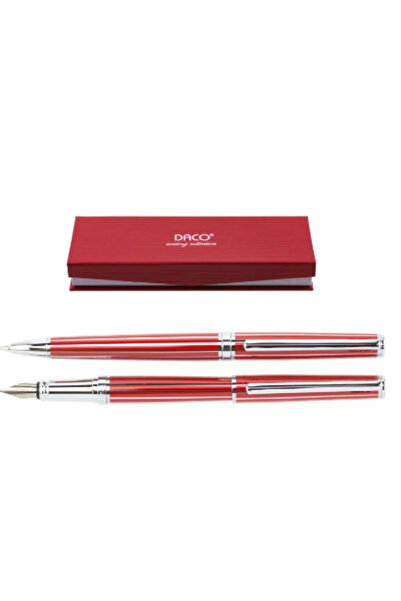 daço Daco SE280R Red Pen and Fountain Pen Set