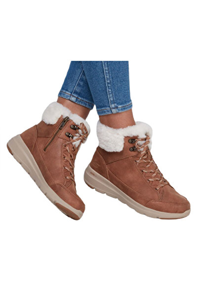 SKECHERS Glacial Ultra Cozyly Winter Boots Women Brown Size EU 38