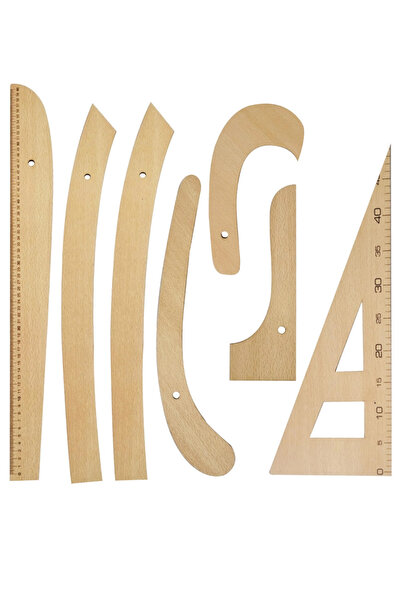 BEYLİNİ 7-dijelni set ravnala Riga, dvostrani krojački šablon, profesionalni ...