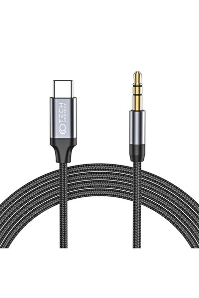 Tech-Protect Καλώδιο ήχου UltraBoost USB-C σε 3,5 χιλ. AUX 1 μέτρου, μαύρο