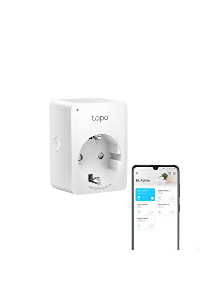 TP-LINK Priza smart WiFi Tapo P100(1-pack), 2.4 GHz, control de pe telefon