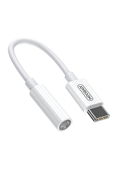 Joyroom Cablu adaptor audio SH-C1 USB-C la jack de 3,5 mm, 12 cm, alb
