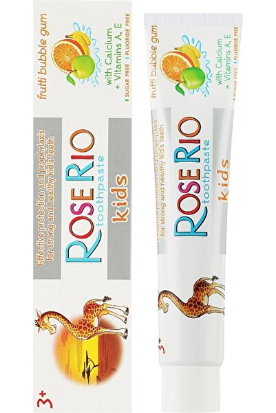 Rose Rio Pastă de dinți pentru copii cu gumă de mestecat cu aromă de fructe