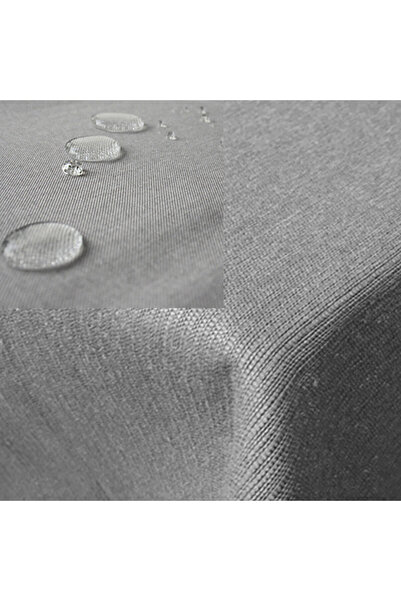 JEMIDI Linen Look Tablecloth, 135 x 200, Grey, Polyester, 55262.25.08