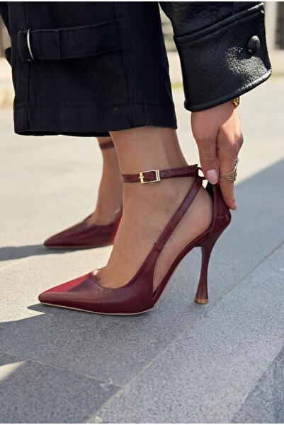 I Love Shoes Nerole Stiletto Claret Red Matte Leather High Heels