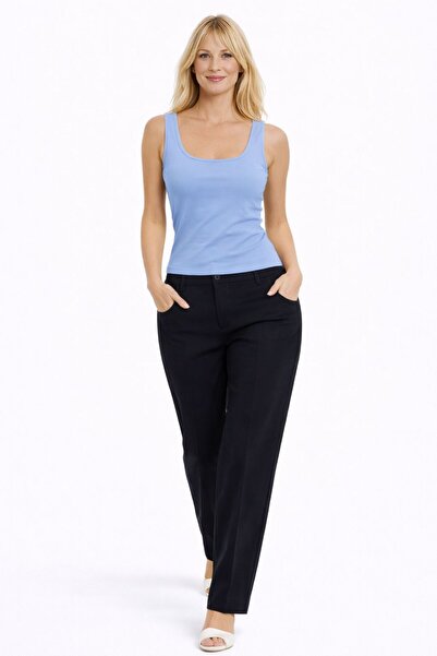 SBL COLLECTİON Women's Strappy Basic Scuba Fabric Blouse