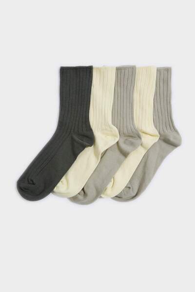 DeFacto Women's 5-Pack Cotton Long Socks G6853Axns