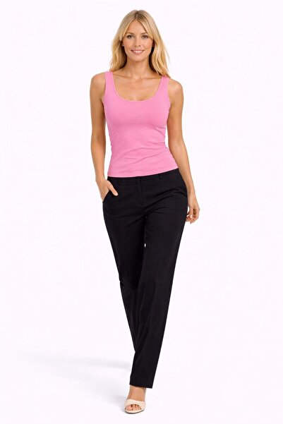 SBL COLLECTİON Women's Strappy Basic Scuba Fabric Blouse