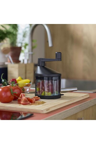 IKEA sebze doğrayıcısı , siyah gri-turkuaz