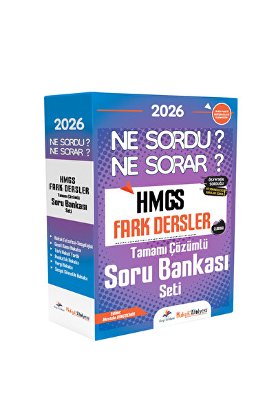 Dizgi Kitap Hukuk Atölyesi 2026 HMGS Fark Dersler Ne Sordu Ne Sorar Tamamı Çö...
