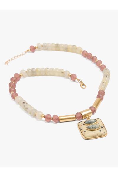 PARFOIS Taş ve Cam Boncuklu Kısa Kolye