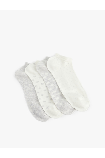 Koton cu buline cu model Set de 4 șosete tip papuci