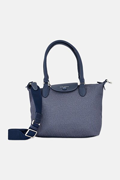 Kathy Ireland حقيبة يد نسائية بشعار ماركة، لون أزرق