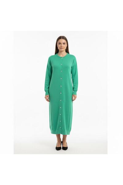moda dıcasso Long Dress with Crew Neck