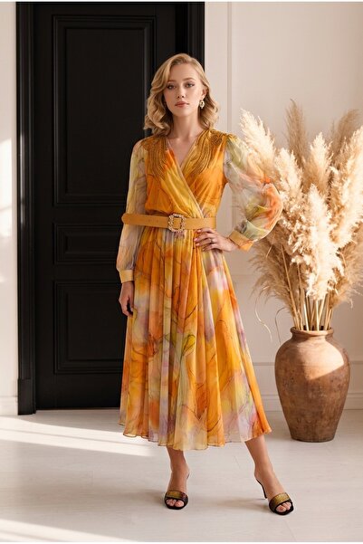 dayen line Flowing veil dress