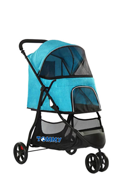 Tommy STOROZAL Evcil Hayvan Arabası Turkuaz 74.5*52.2*98cm (183035) Max 15kg