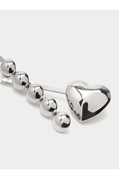 PARFOIS Kadın Kalp ve Küreli Saç Tokası Seti