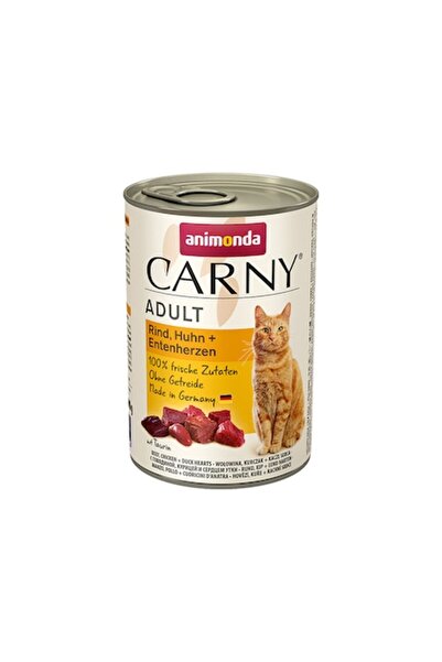 Animonda Hrană umedă Carny pentru pisici adulte, vită cu inimă de pui și rață...
