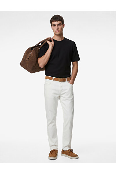 Koton Μπλουζάκι με κανονική εφαρμογή, κοντομάνικο, από βαμβάκι με υφή βάφλας ...