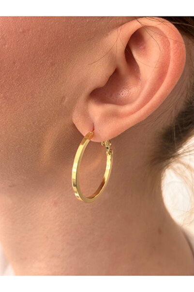 Charmist Steel Mid Hoop Earrings