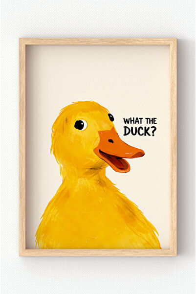 MIOVI WORKS What The Duck? | Çerçeveli Minimal Özgün Tasarım Tablo Poster Duv...