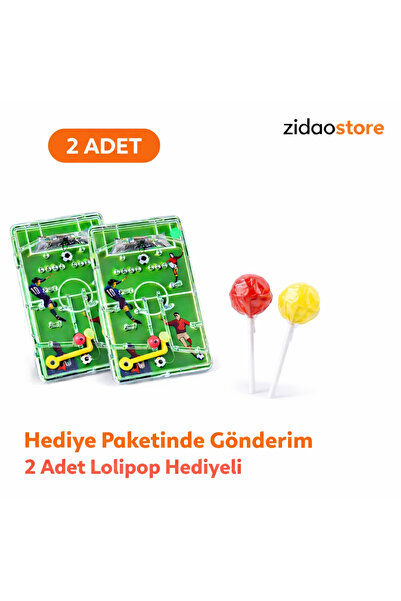Emrah Gültekin 2 Adet Mini El Futbol Langırt Oyunu 2 Lolipop Şeker Hediyeli H...