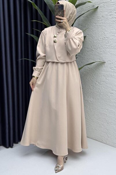 mihratesettür TESETTÜR DUBLE KUMAŞ ELBISE