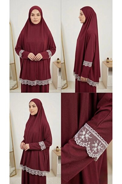 Handmade Dantel detaylı Namaz Kıyafeti Namazlık Takım (tesettür elbise)