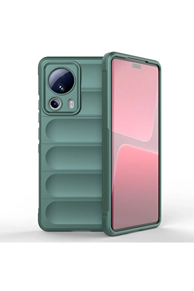 NewFace حافظة STOROZAL Mi 13 Lite من السيليكون المثالي - (183122) أخضر داكن