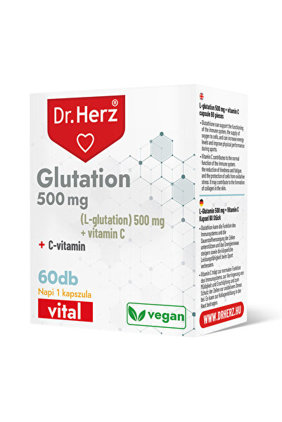 Dr Herz Capsule vegane cu L-glutation 500 mg si vitamina C 60 buc