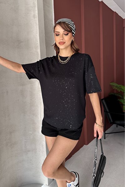 queencity ΓΥΝΑΙΚΕΙΟ ΜΑΛΑΚΟΥ ΥΦΗΜΑΤΟΣ ΑΣΗΜΕΝΙΟ ΒΑΣΙΚΟ T-SHIRT