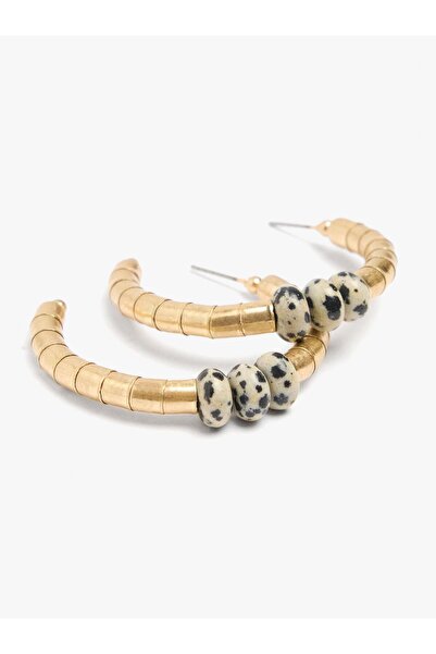 PARFOIS Taşlı Açık Halka Küpe