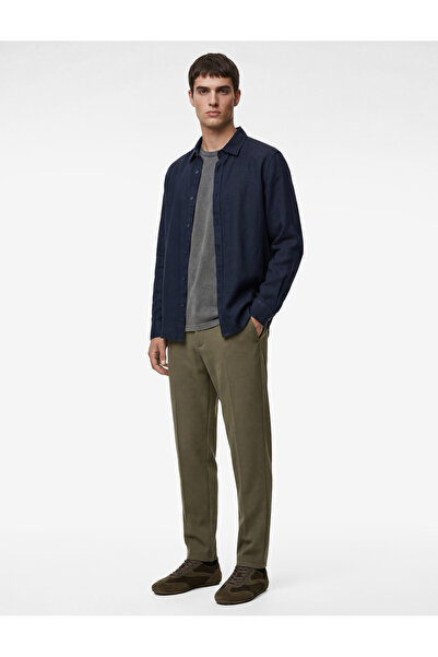 Koton Pantaloni cu croială normală, cu nasturi, cu buzunare cu picior dublu