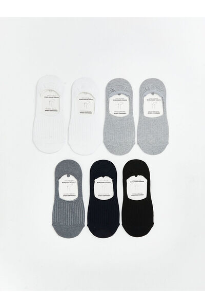 LC Waikiki Lcw Accessories Mixed Plain 7-Piece Pack Men's Ballerina Socks wit...