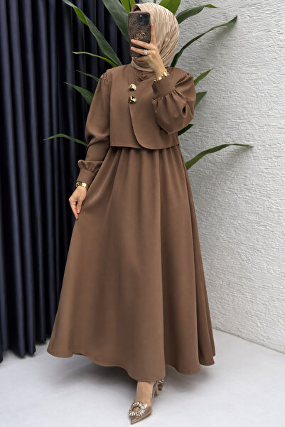 mihratesettür TESETTÜR DUBLE KUMAŞ ELBISE