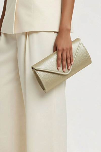 BERNİS YAĞCIOĞLU ZİNCİRLİ ASKILI MİNİ ABİYE ÇANTA LÜKS CLUTCH GECE ÇANTASI KA...
