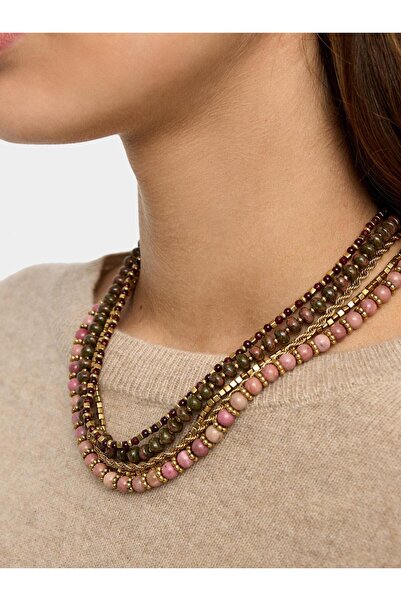 PARFOIS Taş ve Resin Boncuklu Kolye