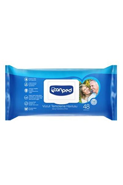Canped 2 قطعة منشفة تنظيف الجسم 22 × 25 سم 48 قطعة