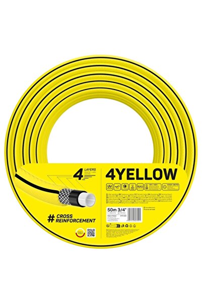 Cellfast Furtun gradina, Yellow, 4 straturi, 3/4", 50 m