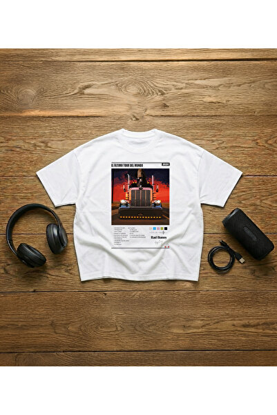 STİL-X Μπλουζάκι Bad Bunny με στάμπα, Unisex, 100% βαμβακερό, Oversize