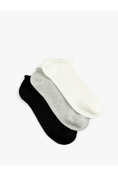 Koton Set de 3 șosete tip botine cu detaliu la gleznă